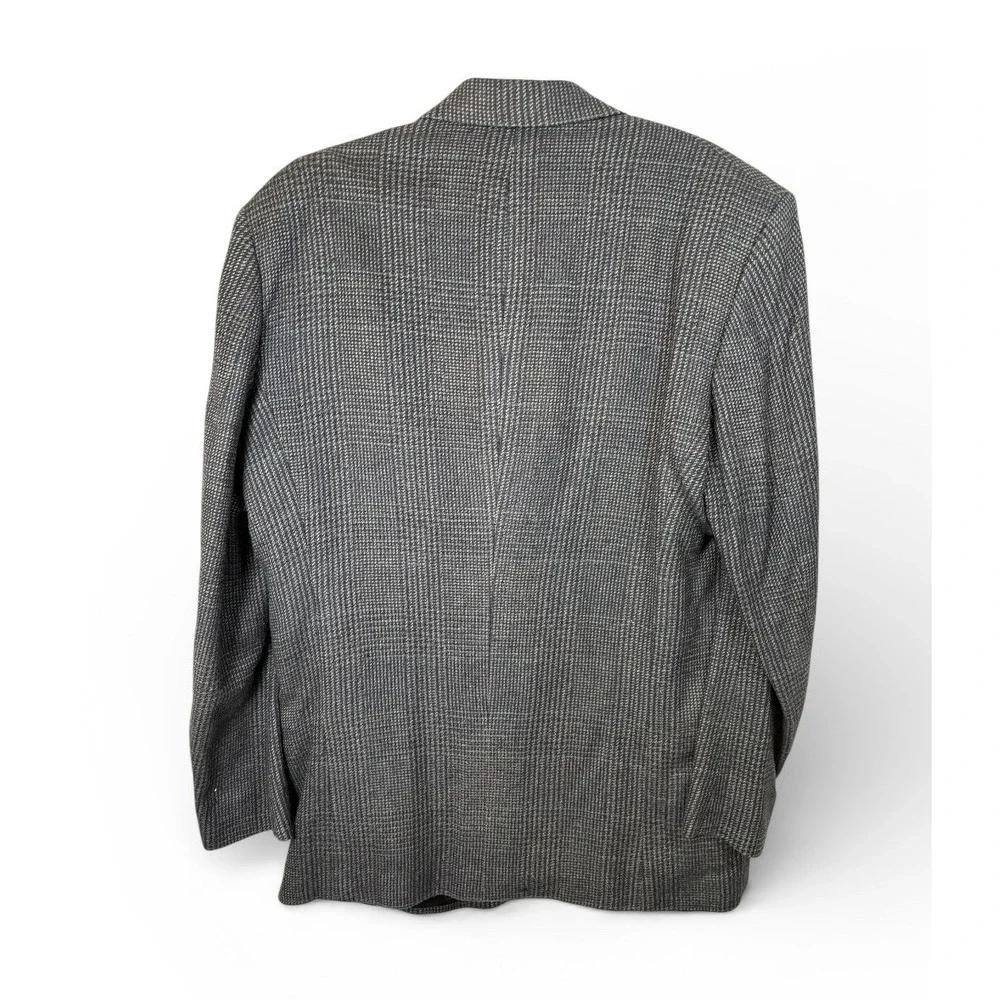 CELLINI COLLECTION Mens Plaid‎ Hand Tailored 100% Silk Sport Coat Blazer 42L